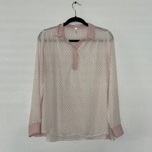 Free People lightweight long sleeve horses print blouse